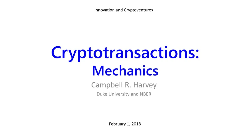 cryptotransactions mechanics n.