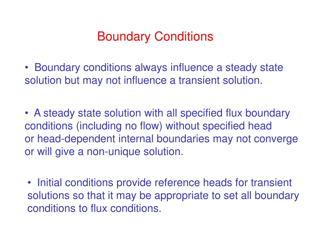 boundary conditions n.