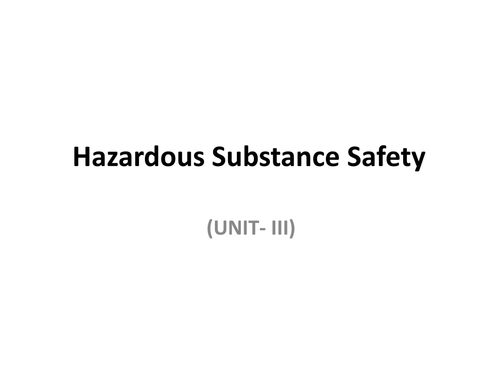 hazardous substance safety n.