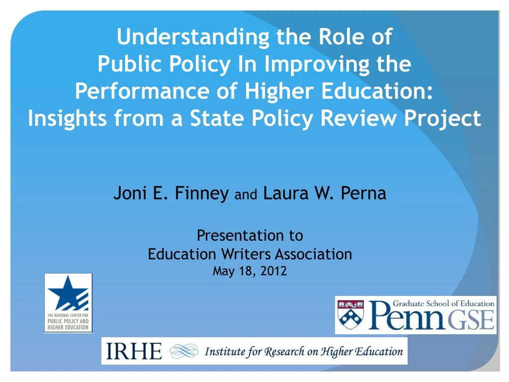 understanding the role of public policy n.