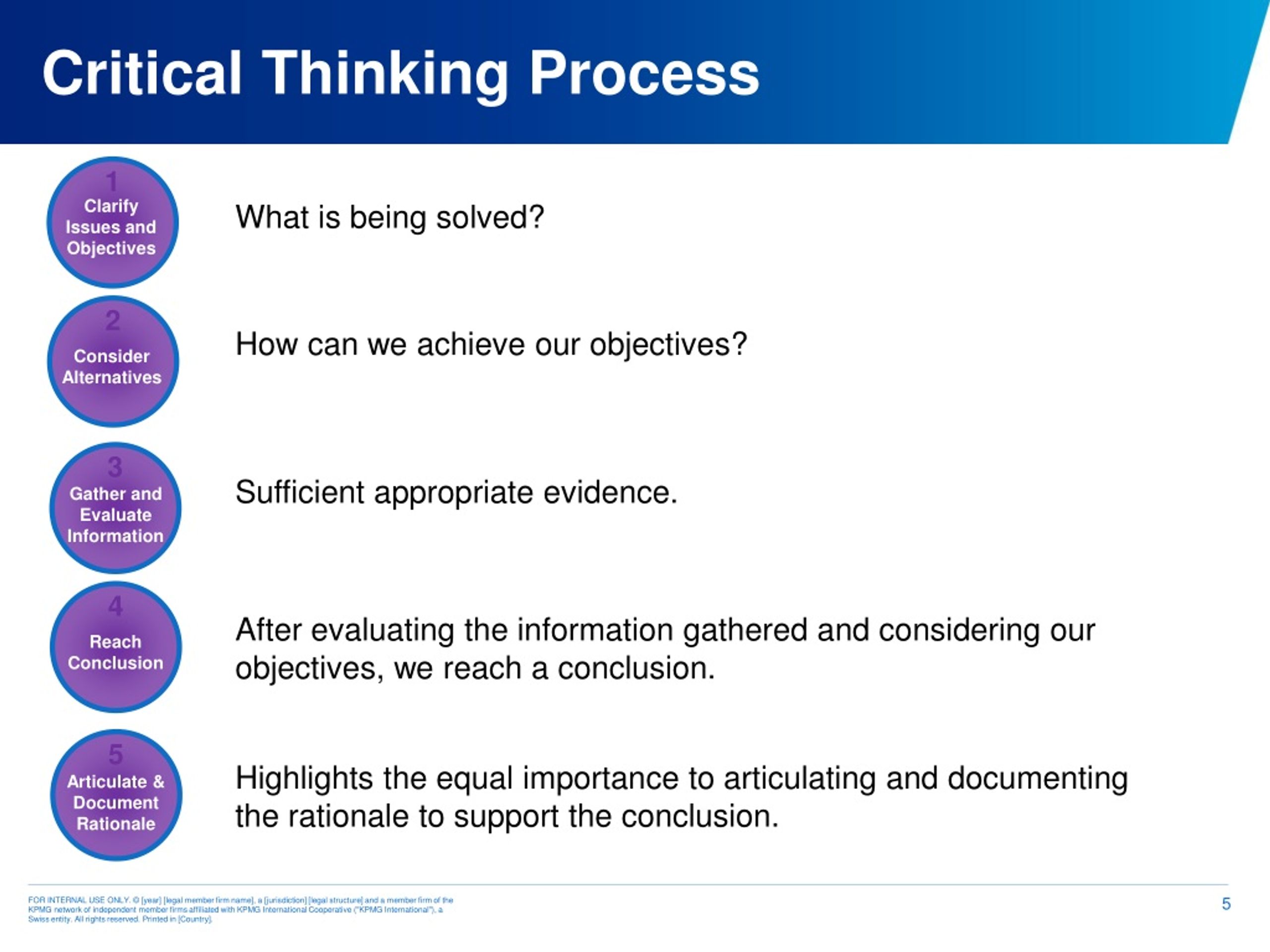 professional scepticism critical thinking process