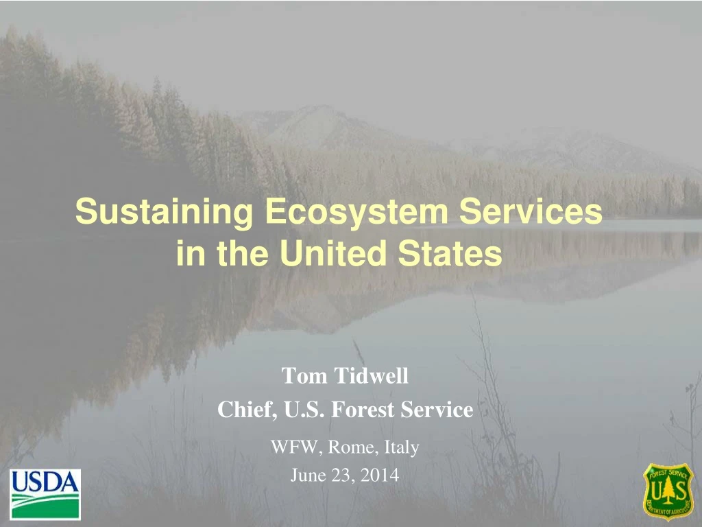 sustaining ecosystem services in the united states n.