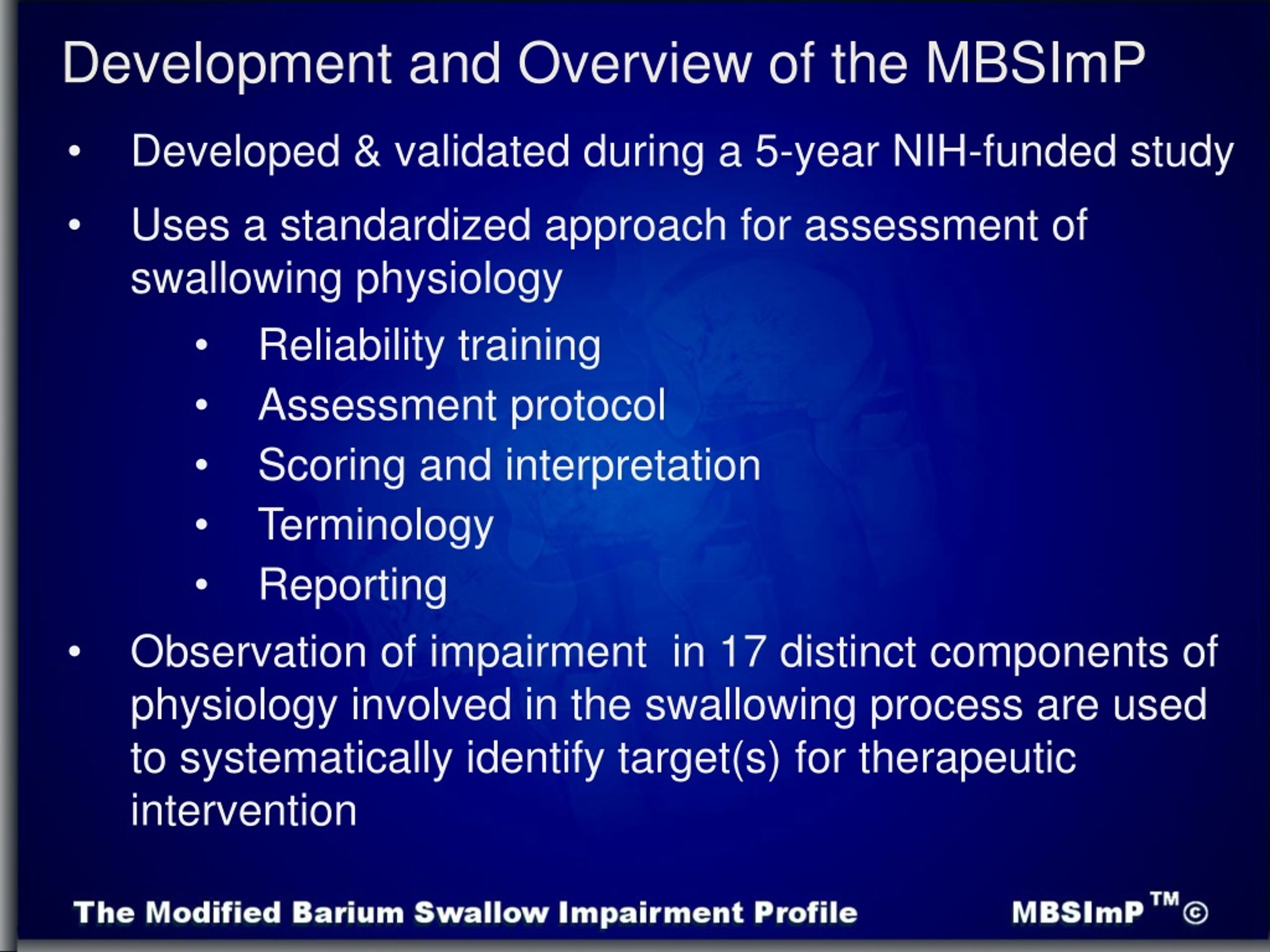 PPT - Standardization of the Modified Barium Swallow Study PowerPoint ...