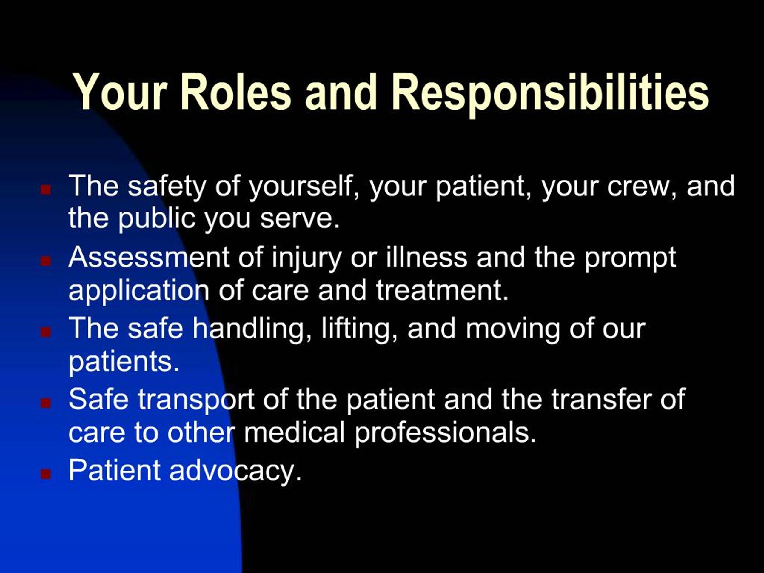 Ppt - The Roles And Responsibilities Of The Emt-Basic Powerpoint  Presentation - Id:371445