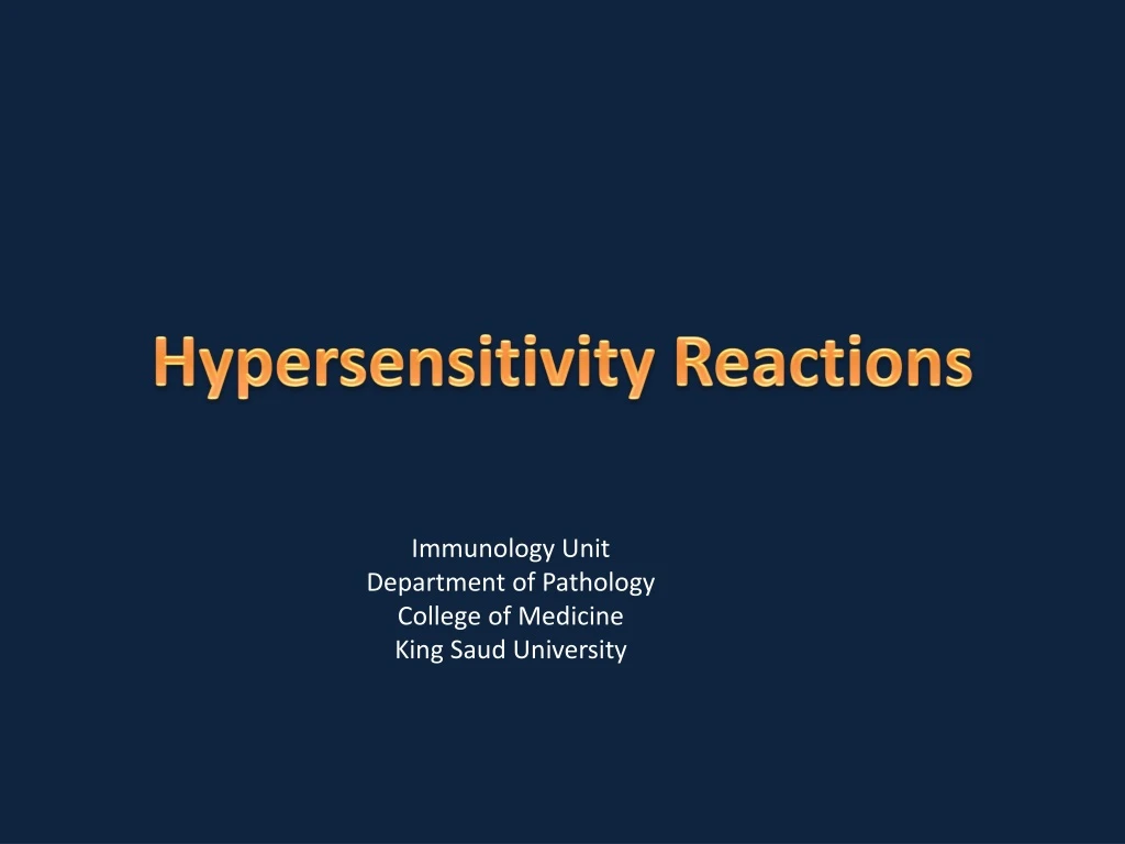 PPT - Hypersensitivity Reactions PowerPoint Presentation, free download ...