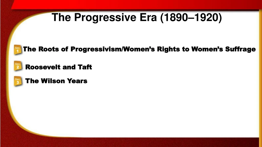the progressive era 1890 1920 n.