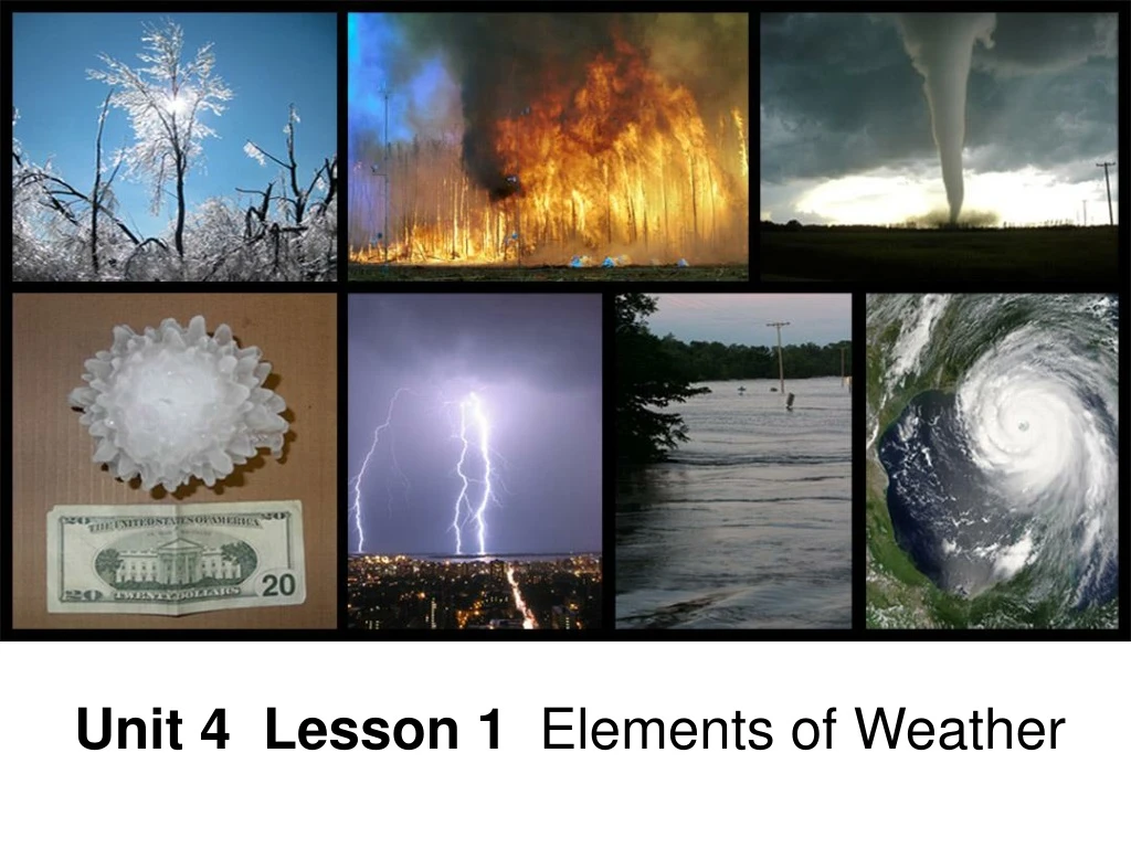 unit 4 lesson 1 elements of weather n.