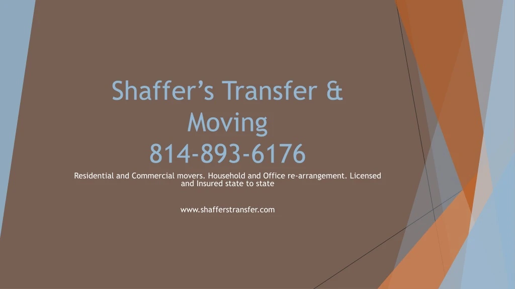 shaffer s transfer moving 814 893 6176 n.
