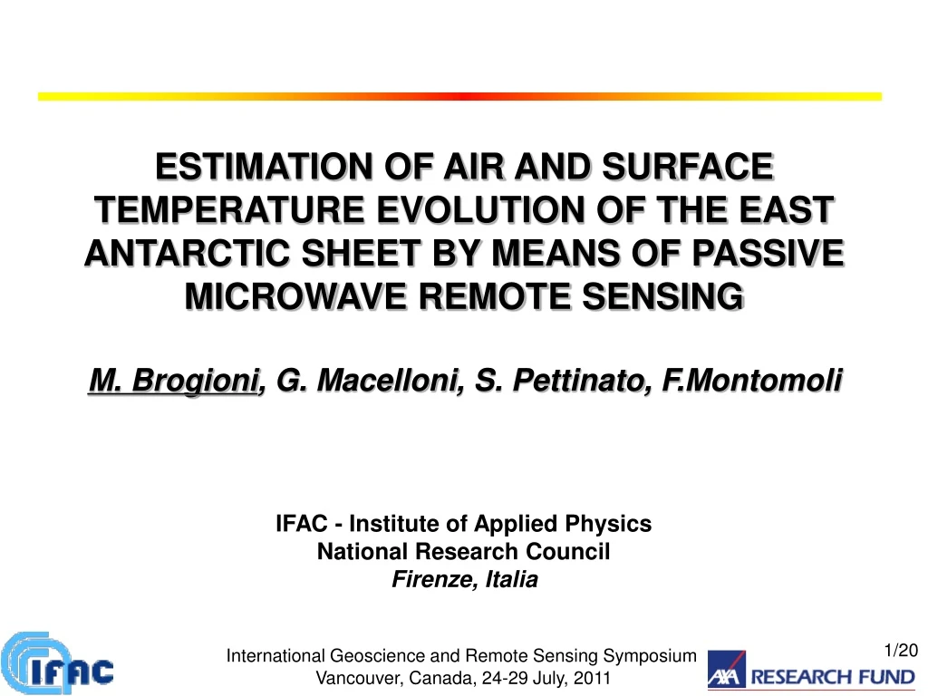 estimation of air and surface temperature n.