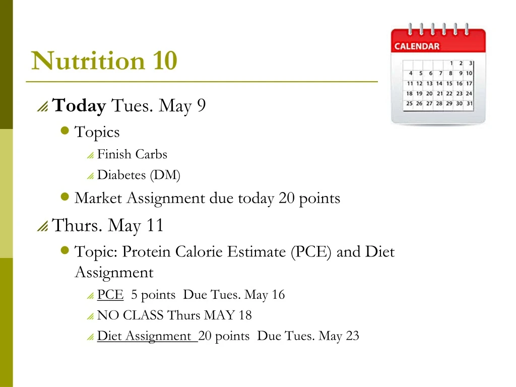 nutrition 10 n.