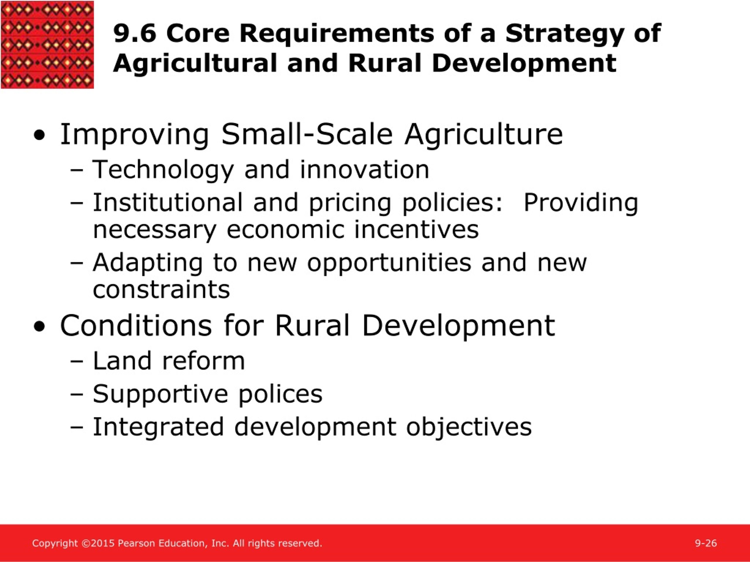 PPT - Chapter 9 Agricultural Transformation And Rural Development ...