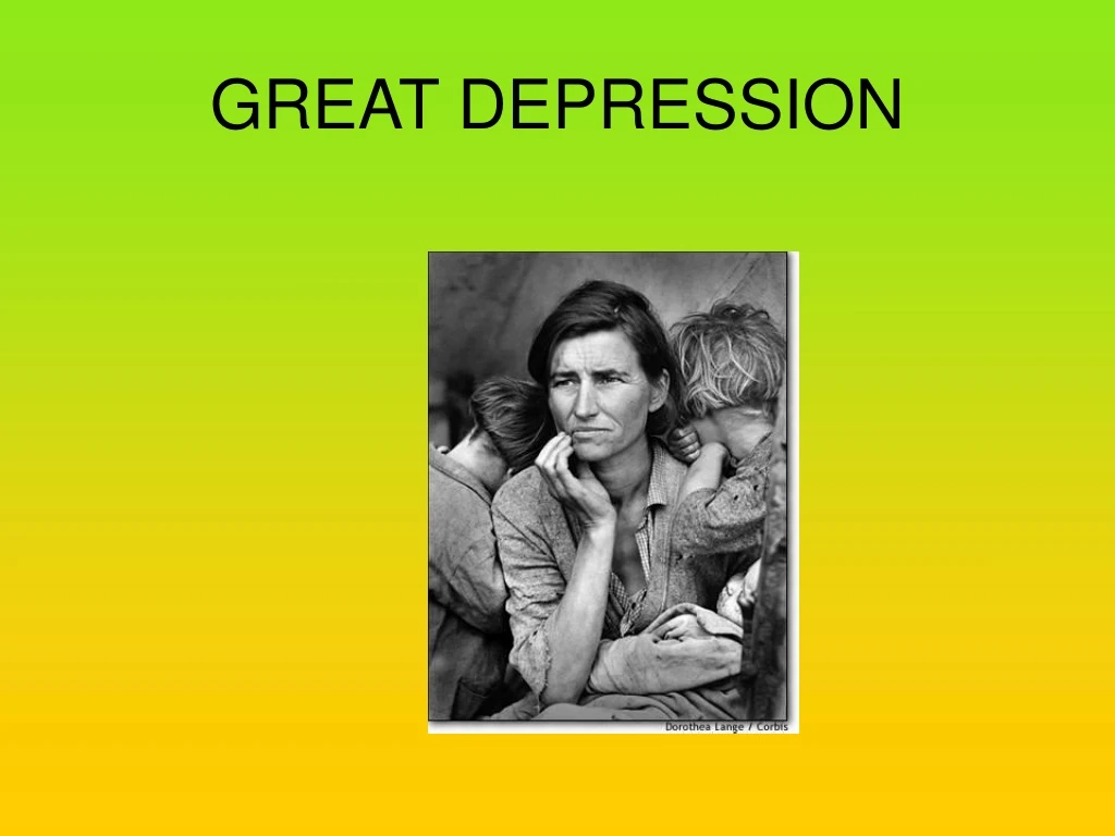 great depression n.
