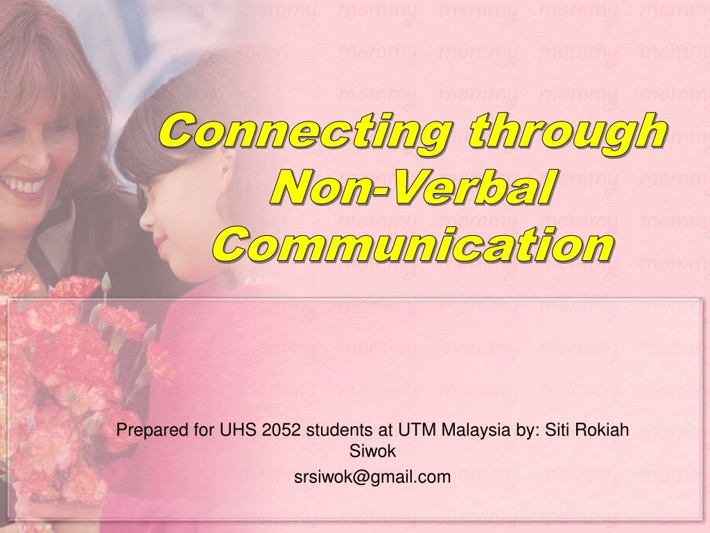 connecting through non verbal communication n.
