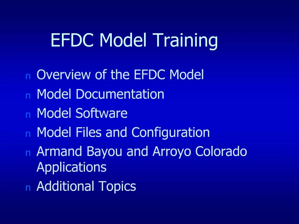 PPT - EFDC Model Training PowerPoint Presentation, free download - ID ...