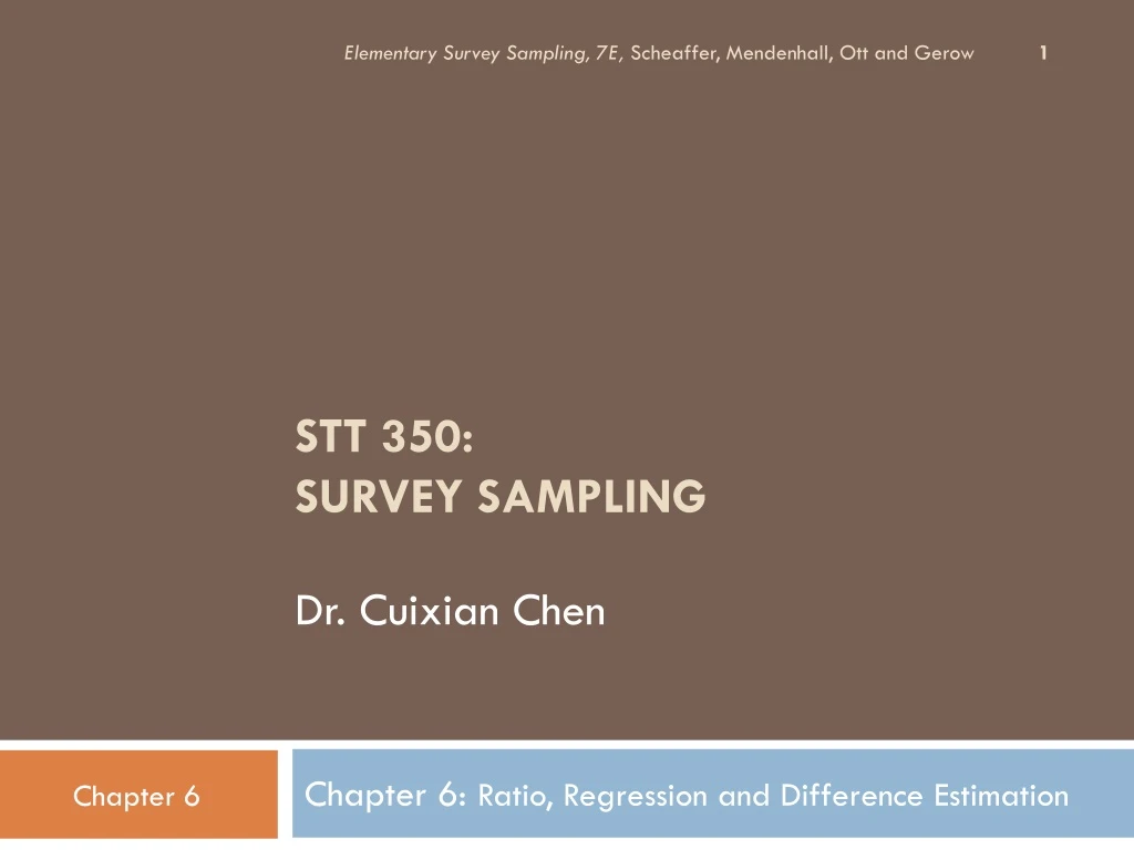 stt 350 survey sampling dr cuixian chen n.