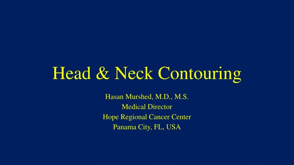 head neck contouring n.
