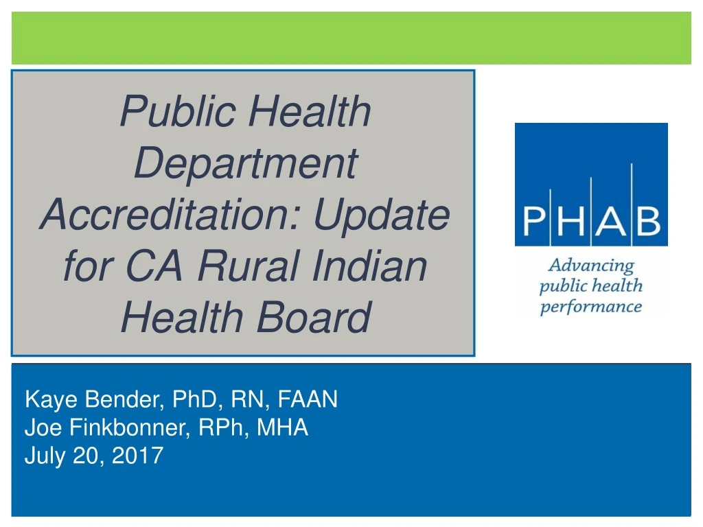 public health department accreditation update for ca rural indian health board n.