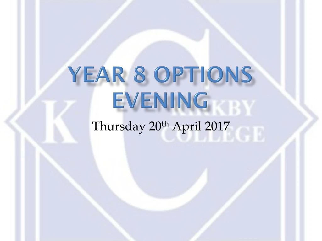 year 8 options evening n.