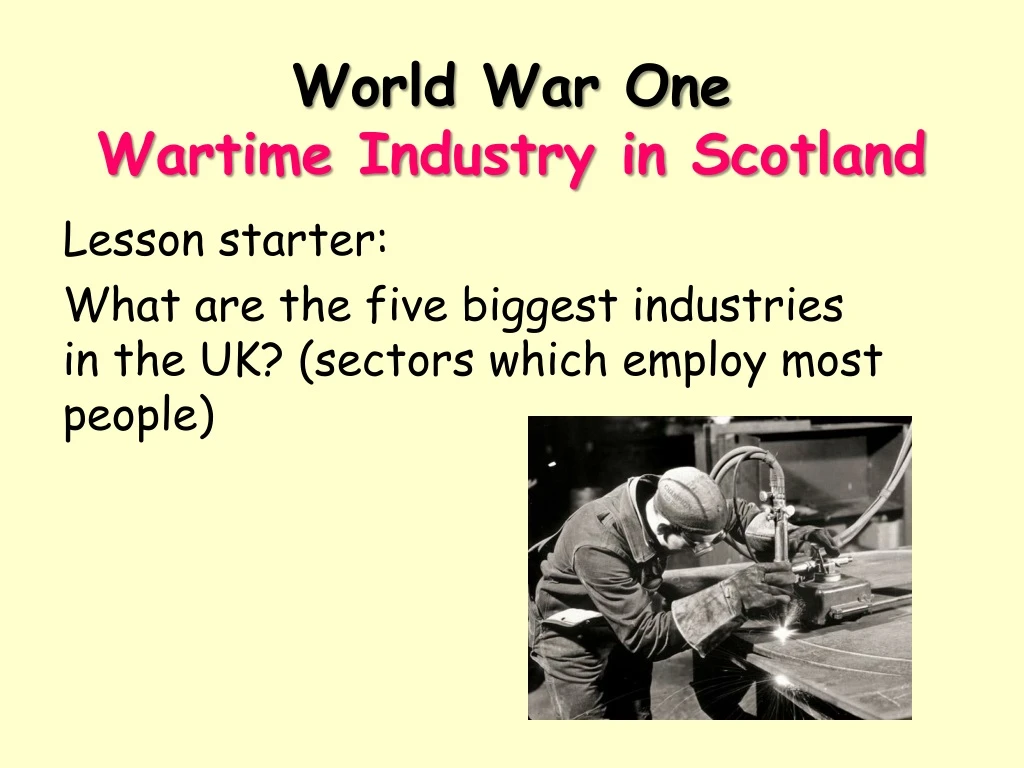 world war one wartime industry in scotland n.