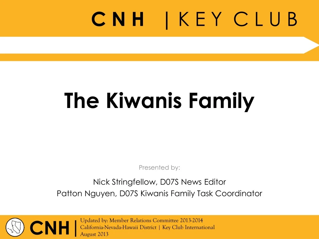 the kiwanis family n.