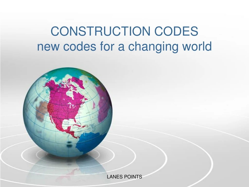 construction codes new codes for a changing world n.