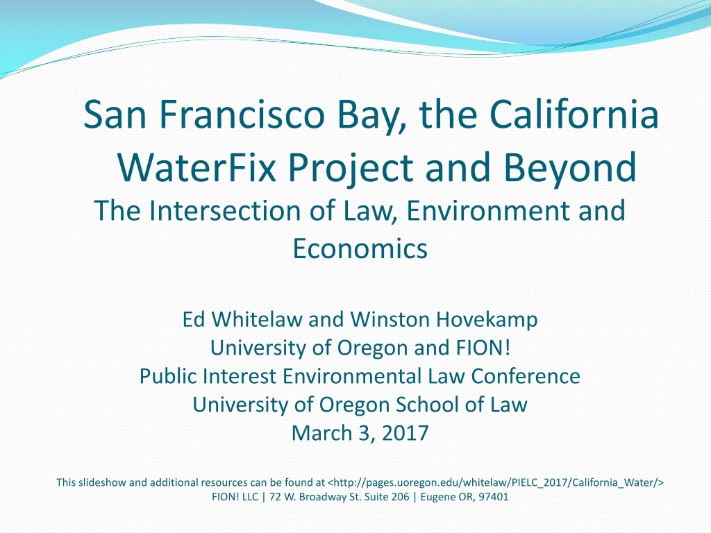 the intersection of law environment and economics n.