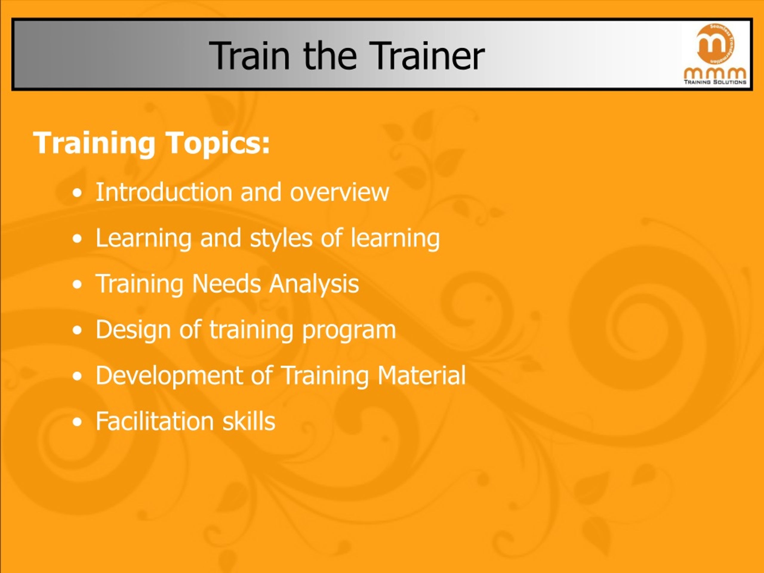 presentation on train the trainer