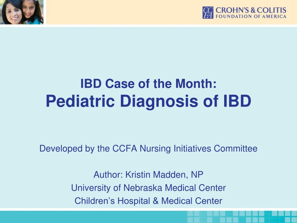 ibd case of the month pediatric diagnosis of ibd n.