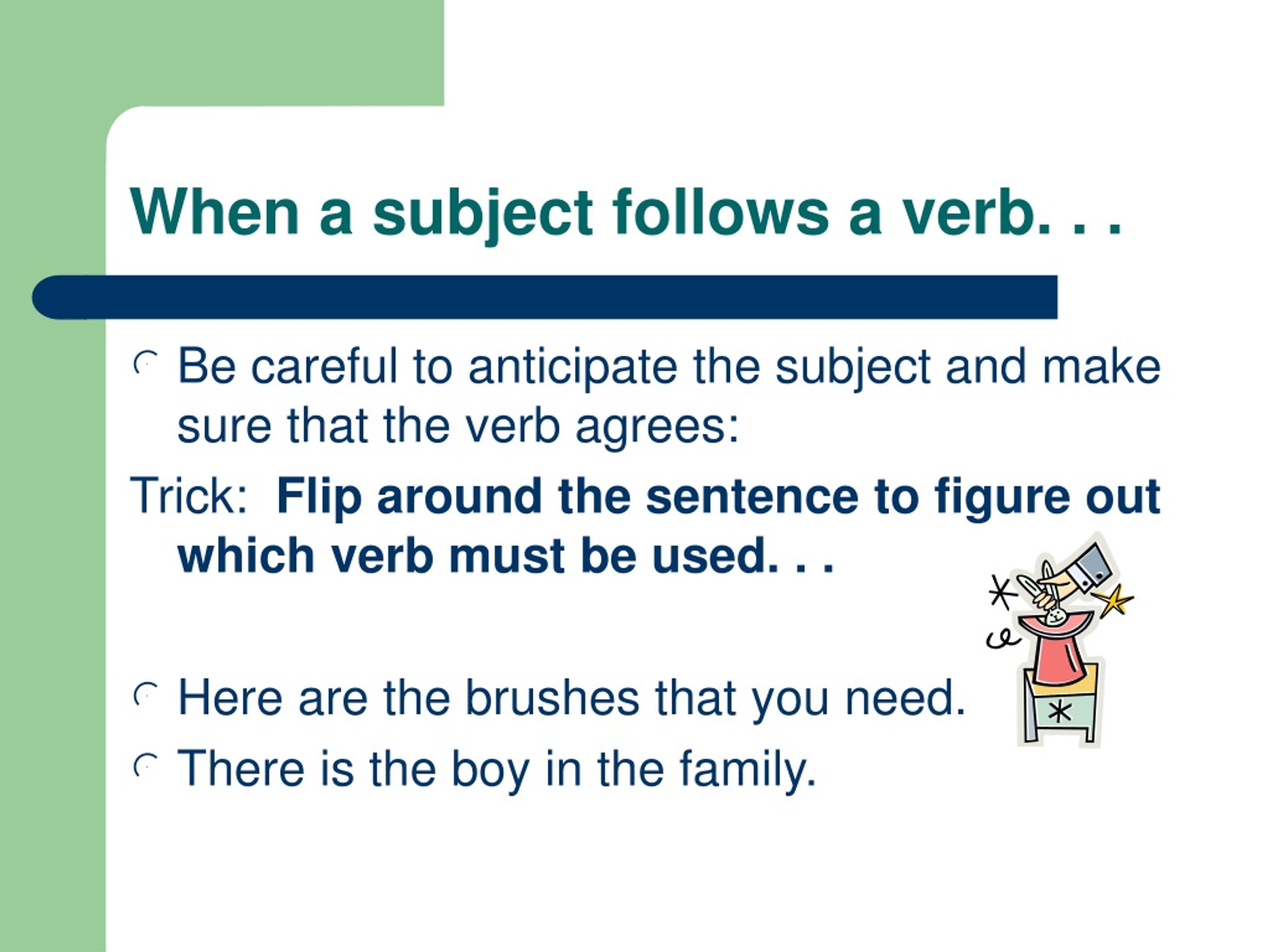 PPT - Subject Verb Agreement PowerPoint Presentation, free download ...