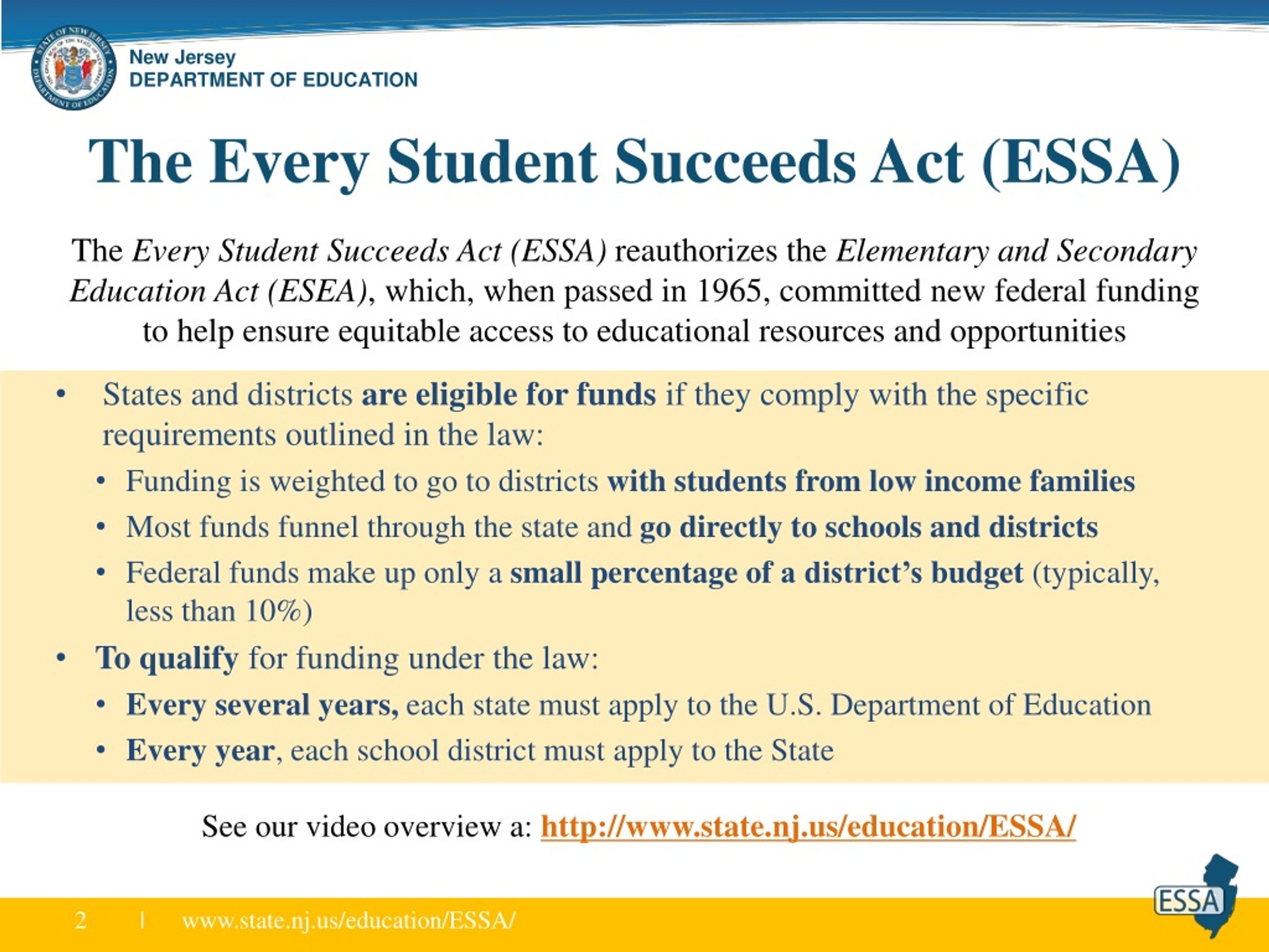 PPT - Every Student Succeeds Act In New Jersey PowerPoint Presentation ...