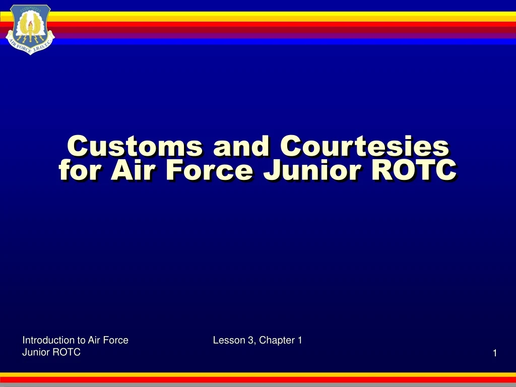 customs and courtesies for air force junior rotc n.