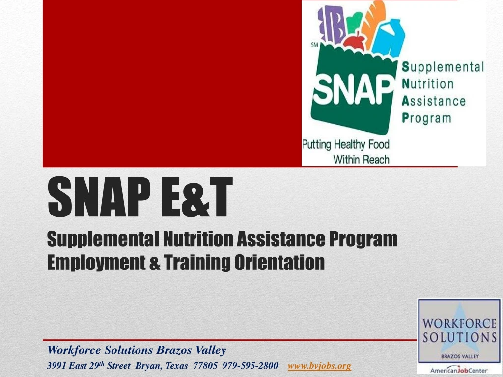 snap e t supplemental nutrition assistance program employment training orientation n.