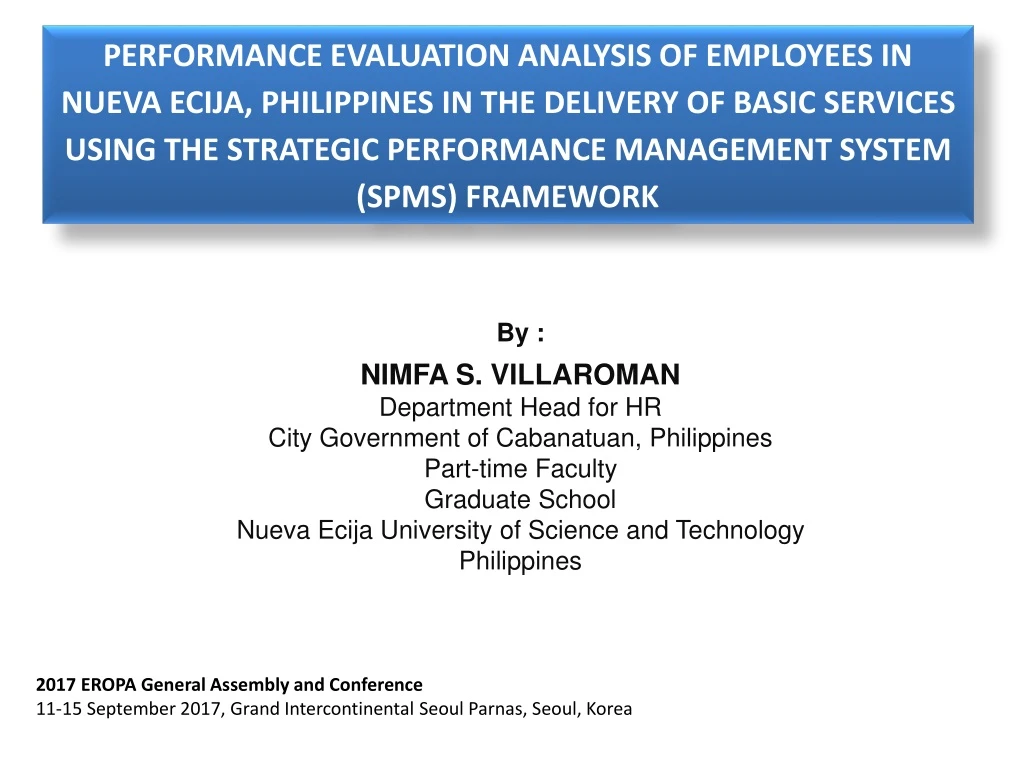 performance evaluation analysis of employees n.