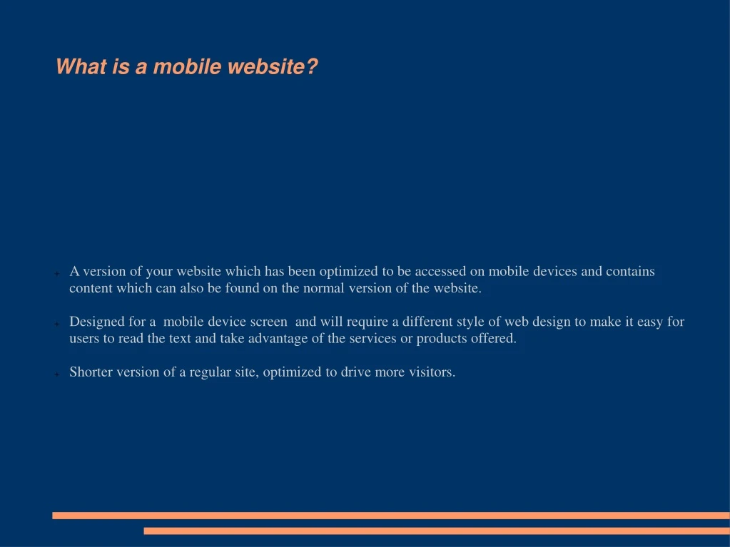 what is a mobile website n.