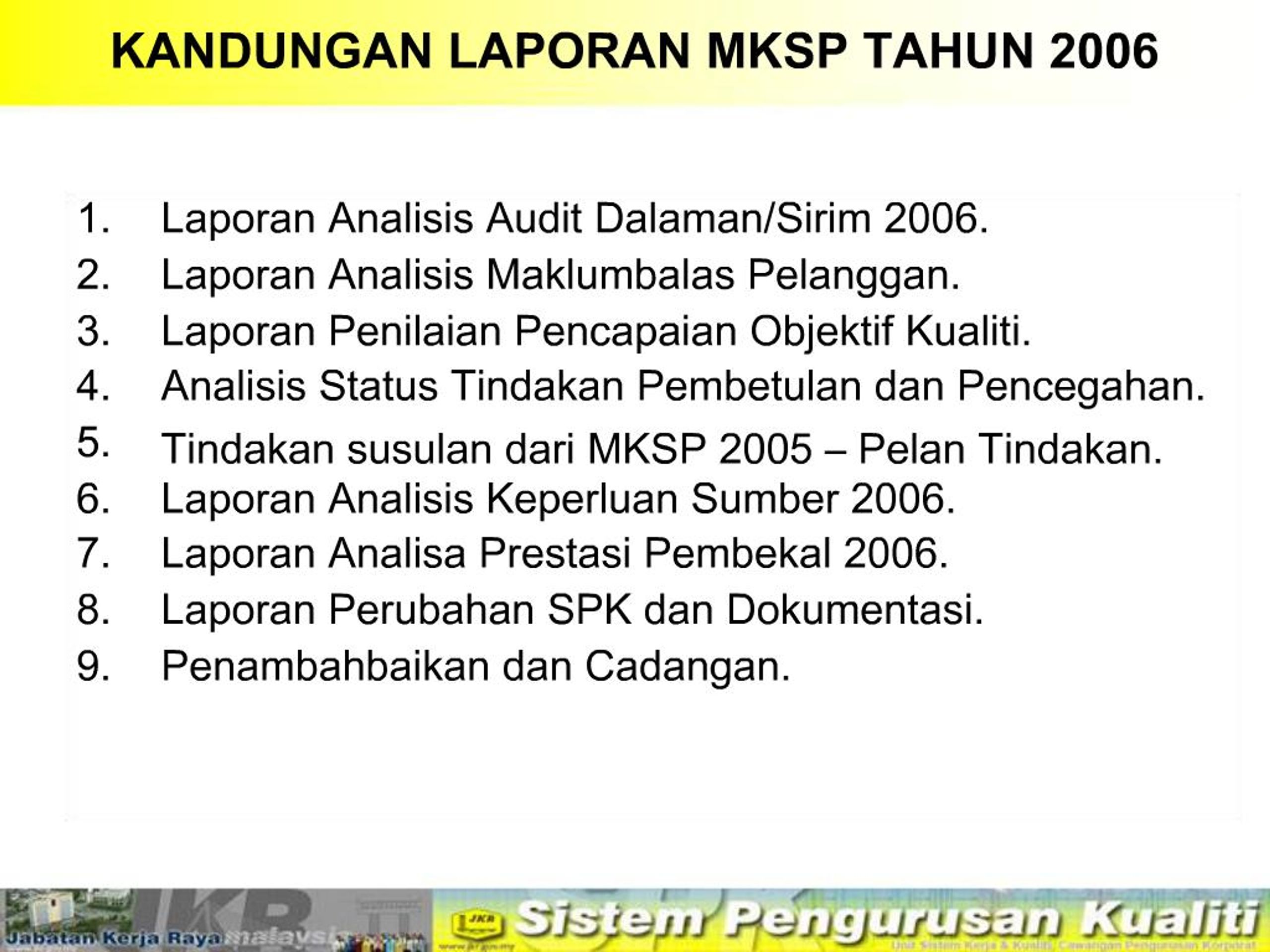 Ppt Laporan Mesyuarat Kajian Semula Pengurusan 2006 Powerpoint Presentation Id 399364