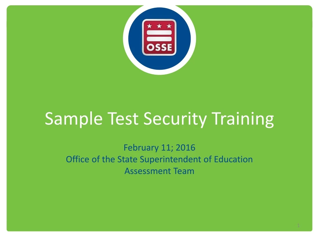 sample test security training n.