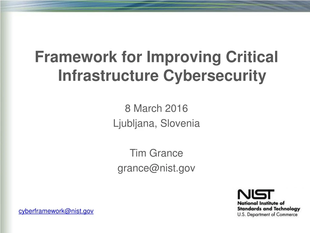 Ppt Framework For Improving Critical Infrastructure Cybersecurity 8