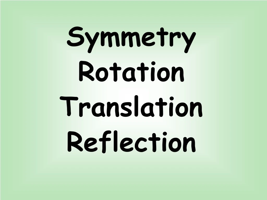 definition of reflection symmetry in math