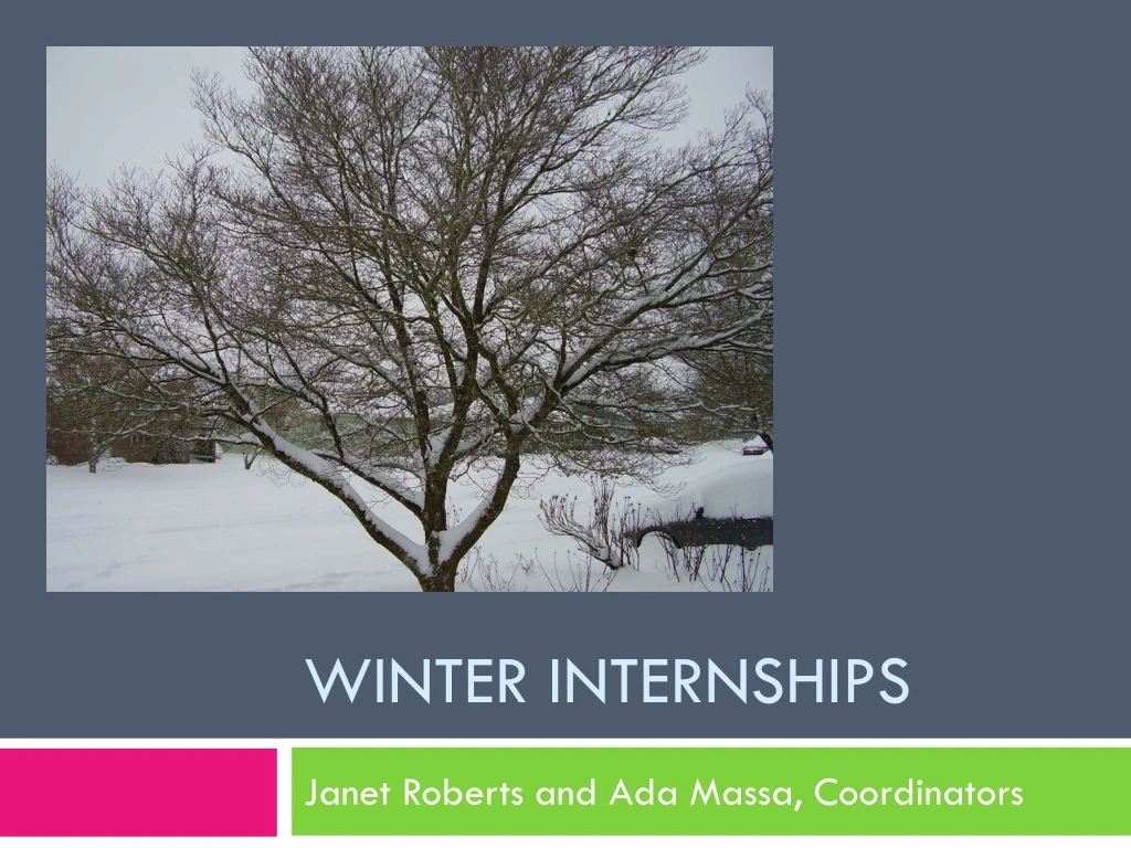 PPT Winter Internships PowerPoint Presentation, free download ID400979