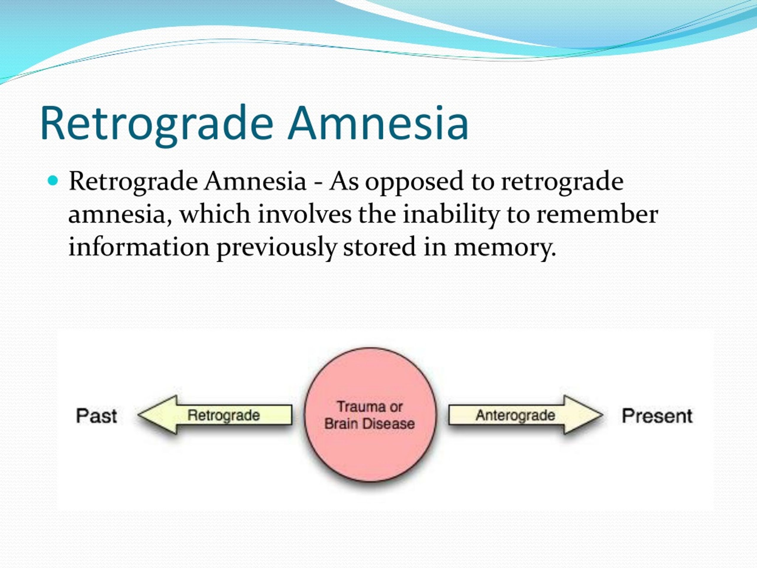 retrograde vs anterograde amnesia quiz