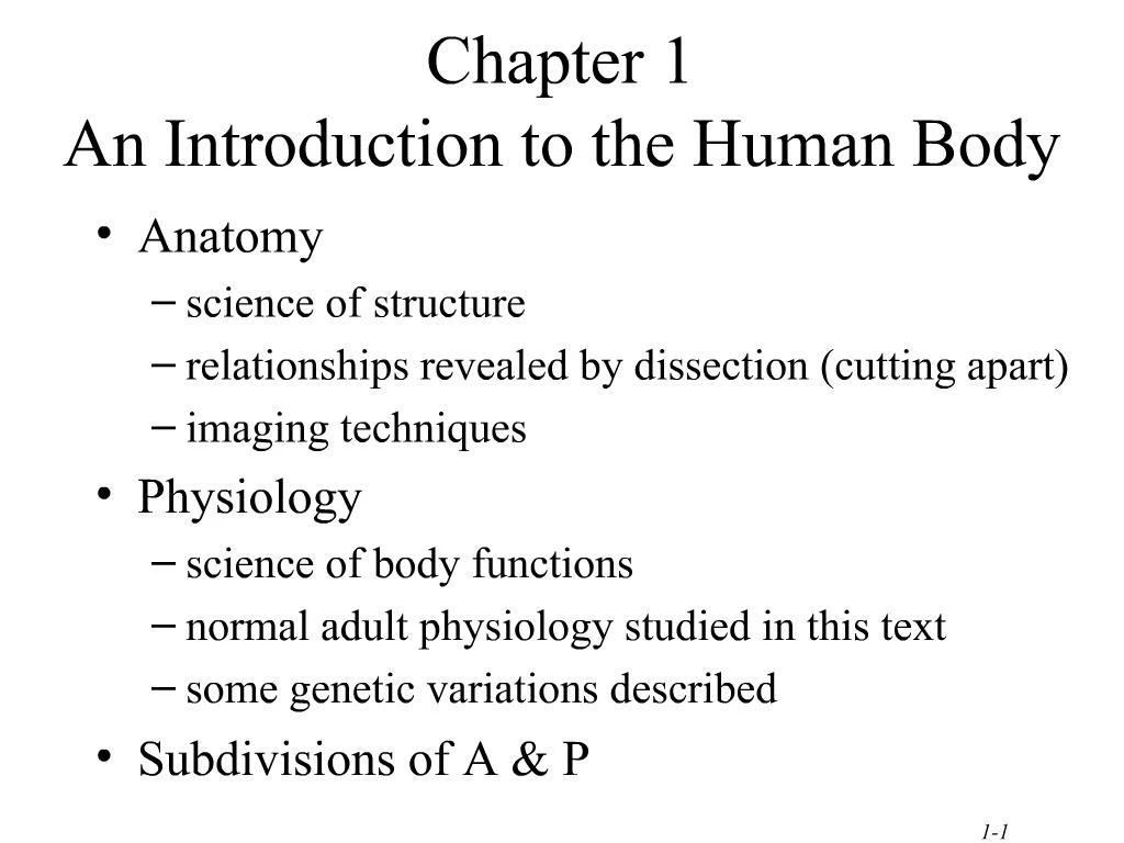 Ppt Chapter 1 An Introduction To The Human Body Powerpoint Presentation Id405352 4366