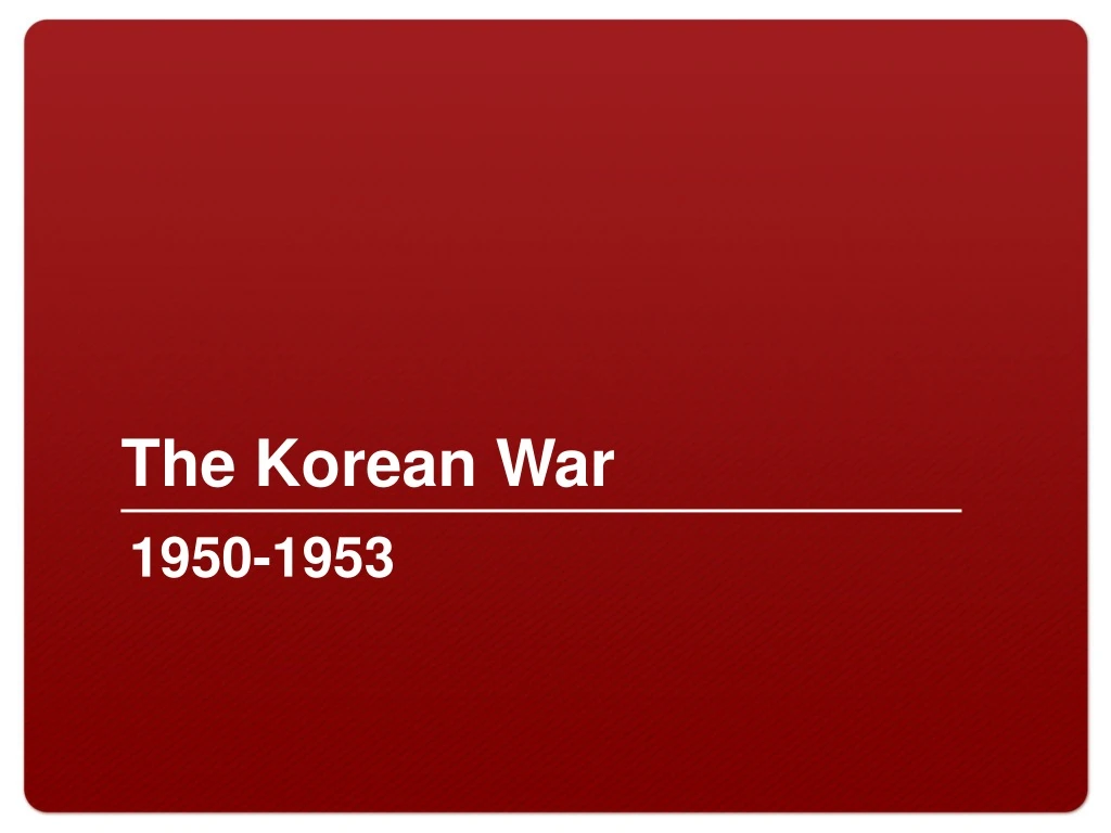 the korean war n.