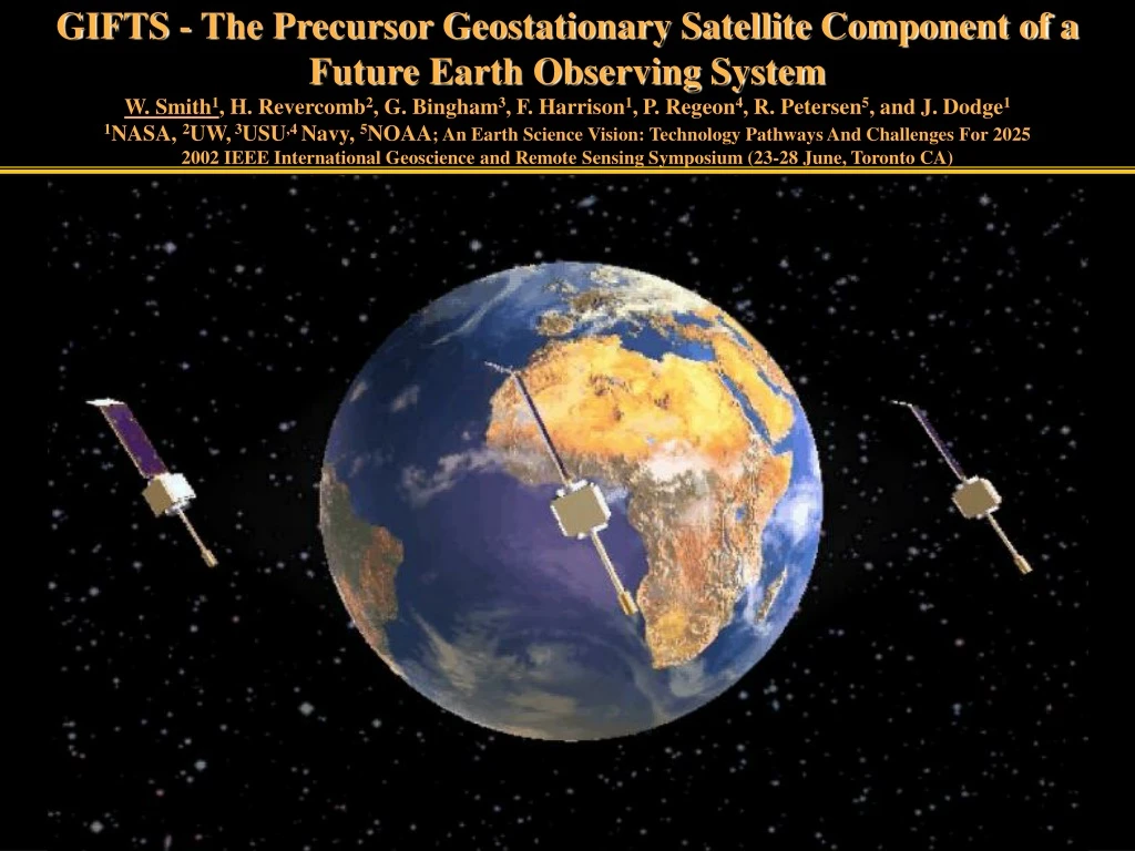 gifts the precursor geostationary satellite n.