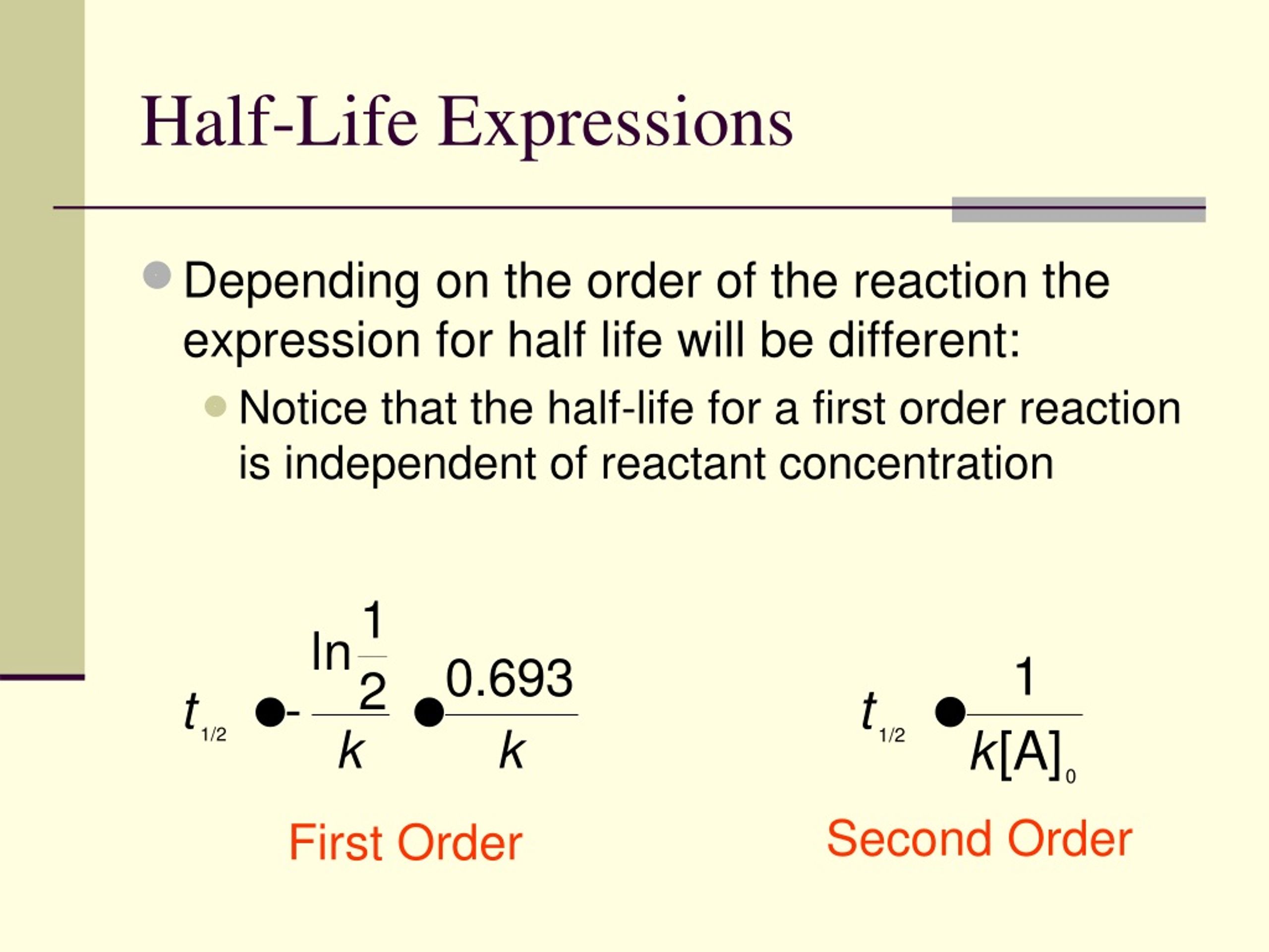 Difference Between Half Life And Mean Life