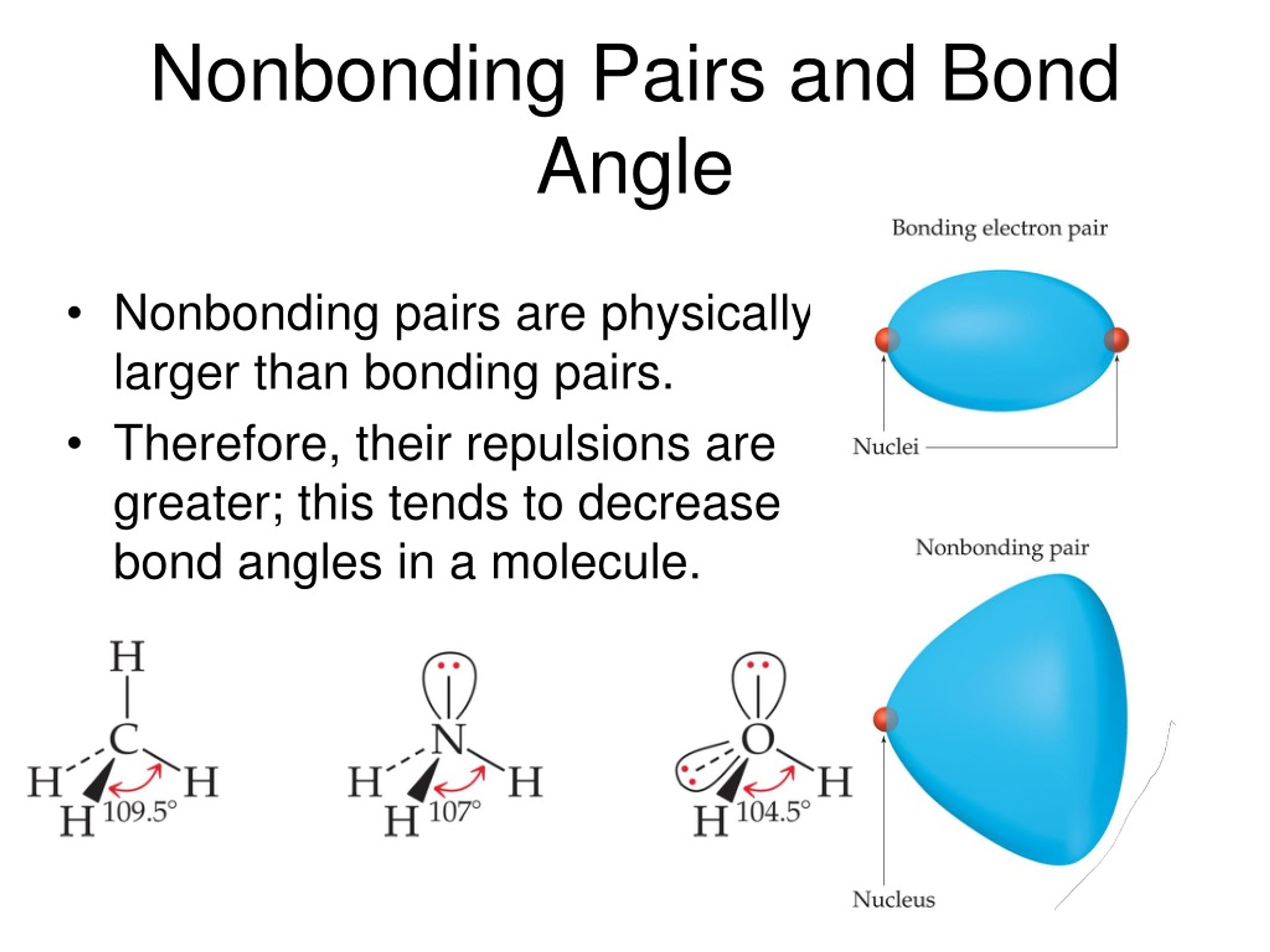Nonbonding Pairs and Bond Angle.
