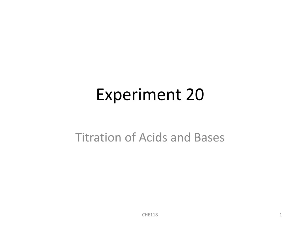 experiment 20 n.