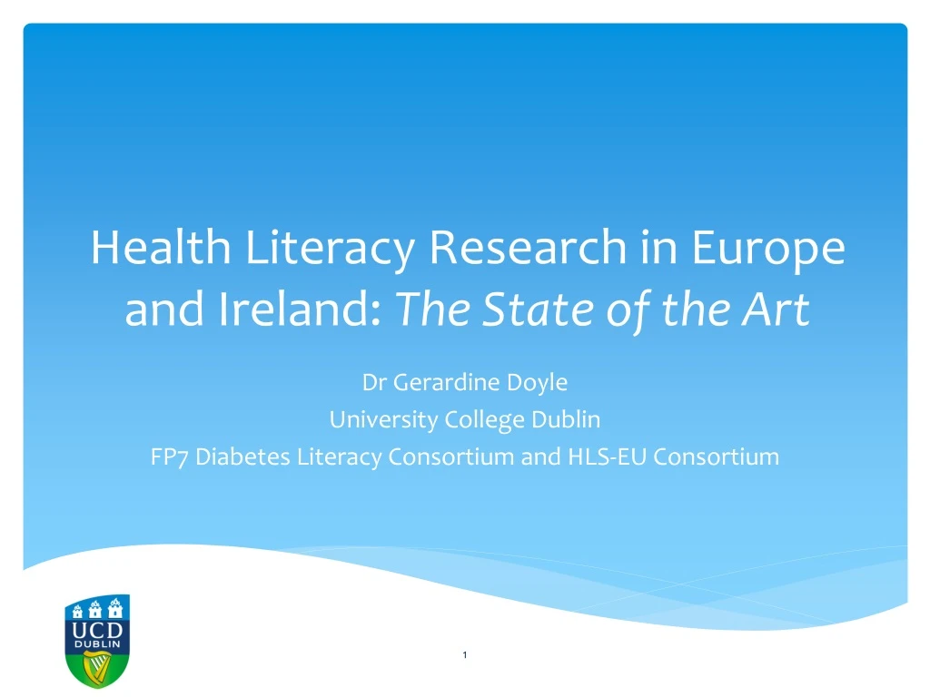 health literacy research in europe and ireland the state of the art n.