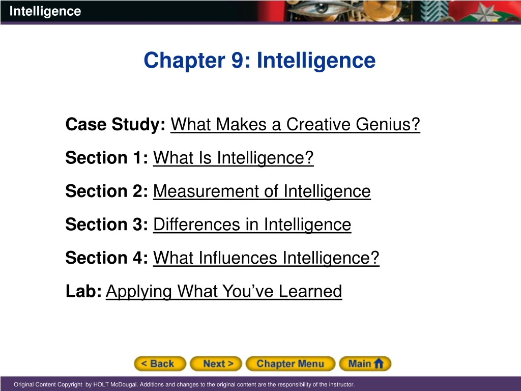 PPT - Chapter 9: Intelligence Case Study: What Makes A Creative Genius ...