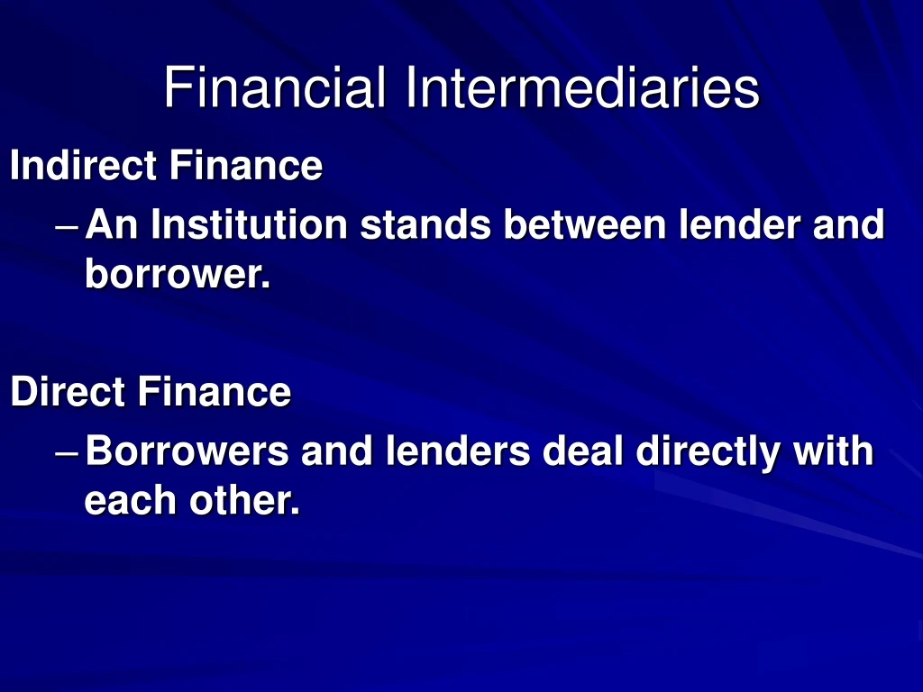 financial intermediaries n.