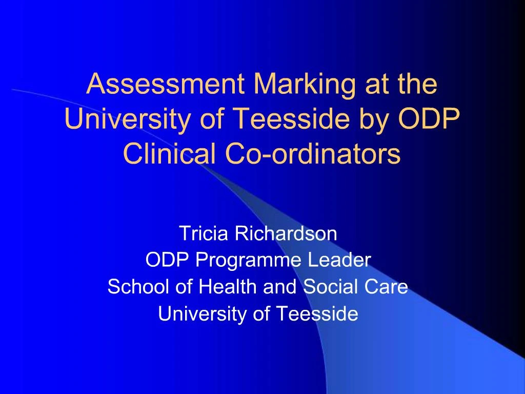 teesside university presentation guidelines